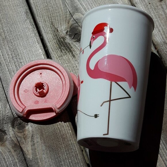 David's Tea Mug Holiday Flamingo Christmas Lights - Picture 3 of 3